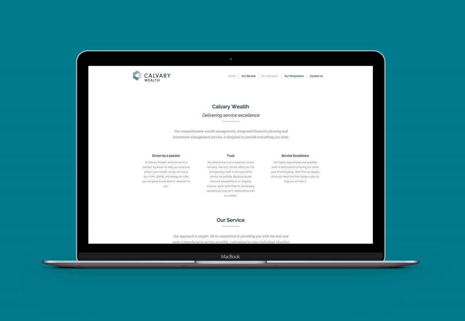 Calvary Wealth Homepage Website Design